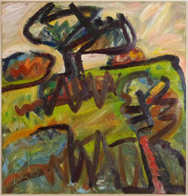 Am Kniebrecher, Öl/Lw, Öl/Lw 120 x 120 cm 