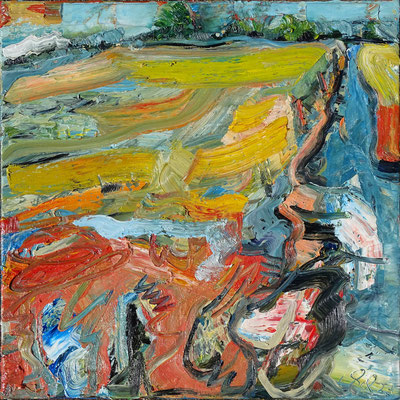 "Wildes Feld", Öl/Lw 60 x 60 cm, 2023