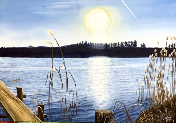 Hüttwilersee, 100x70cm, Preis inkl. Rahmen Fr. 640.-