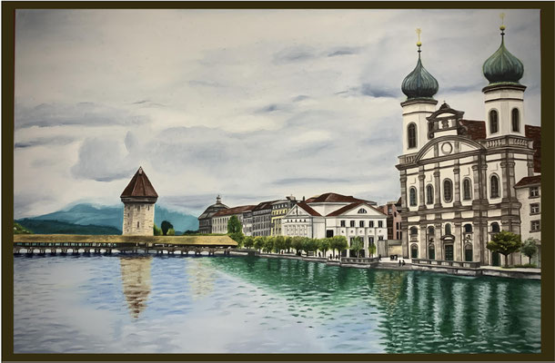 Kapellbrücke Luzern, 80x50cm, verkauft