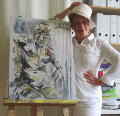 Sabine Glathe mit "Nymphe"