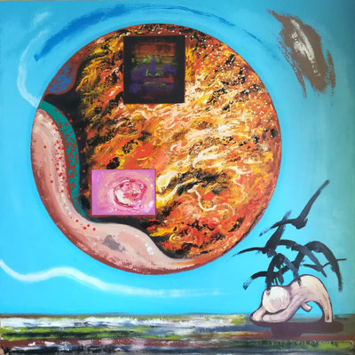 51. AVIS & APEX, Oil on canvas, 120x120cm, 2018_