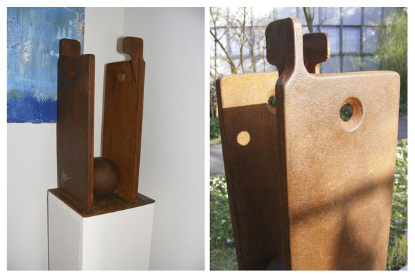 "politically correct " - 2016 Metall, rostig, natürliche Farbe  
