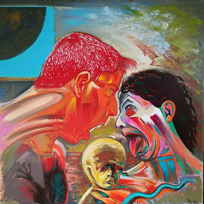 47. AUSPICIUM. Oil on canvas, 120x120cm, 2018_