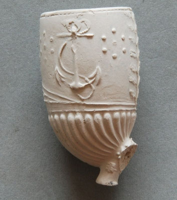 Anker op beide zijden, hielmerk TM, P. Goedewaagen Gouda, ca 1874-1940