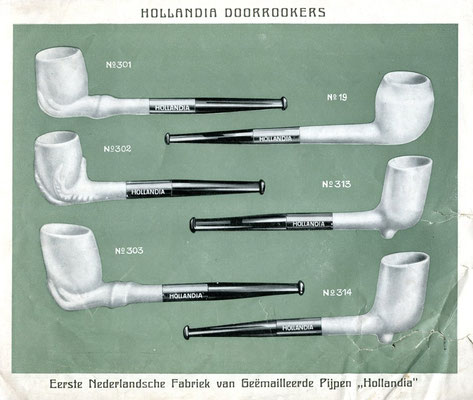 Pagina uit Hollandia Pijpen catalogus