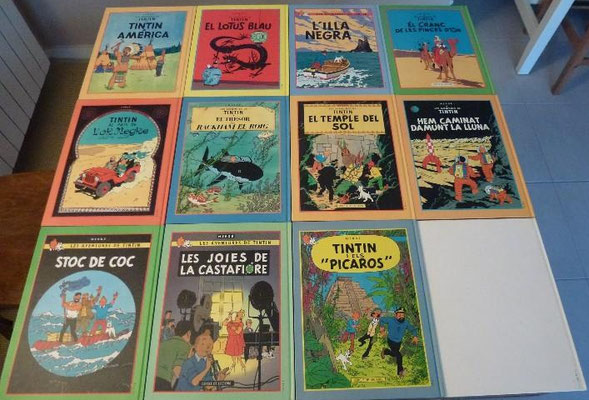 colección completa 5 tomos libros comics tintin studio credilibro herge  1987