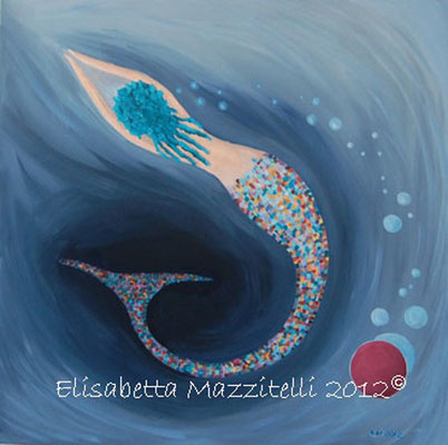 "Sirena" - Acrilico su tela 3D - 50x50 cm - collezione privata