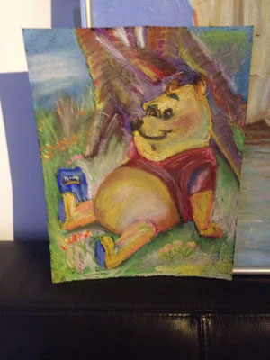 Winny the Pooh, pastel, A4 ,2014