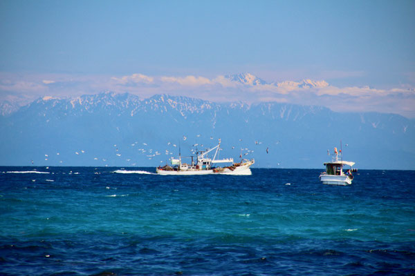 Tateyama mountains over the japan sea