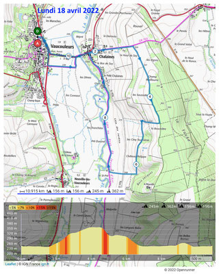 Le 18 avril 2022, VAUCOULEURS CHALAINES, Chemin de Ronde de la Fouée