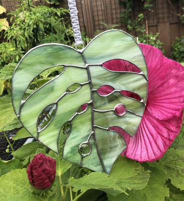 How to Make Monstera Leaf Stained Glass Sun Catcher