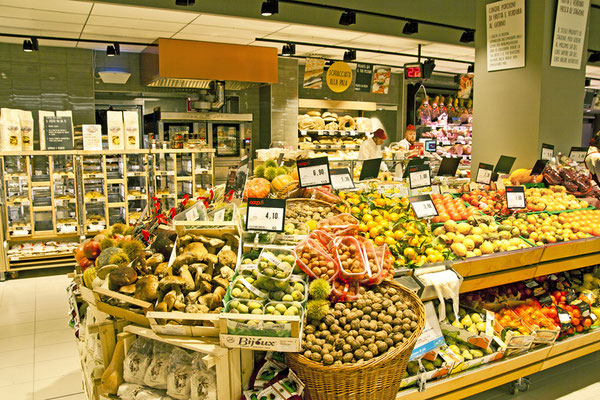 COOP supermarket, Via del Madonnone 43 (with parking - open from 8 am to 8 pm).