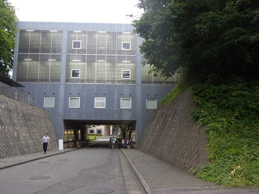 地形を利用して建てられた建物（何用の建物かは・・・）