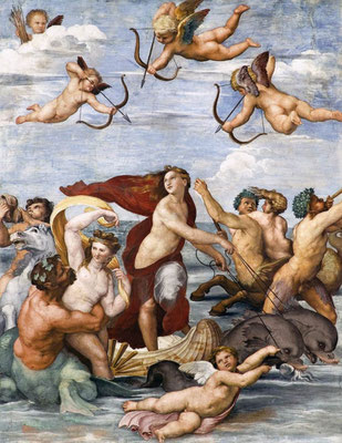 Triunfo de Galatea, Rafael, 1510. Villa Farnesina, Roma.