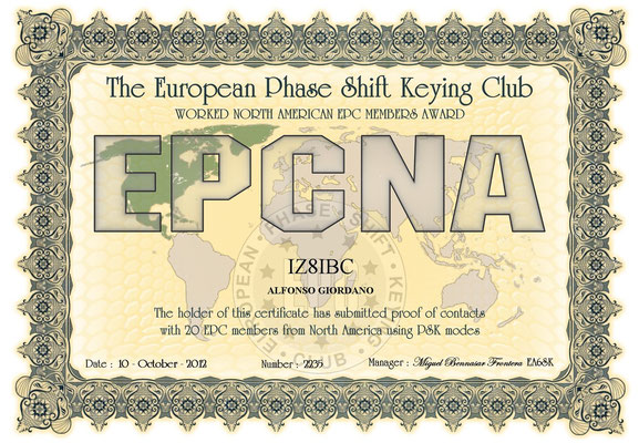 Worked North American EPC Members AWARD 20