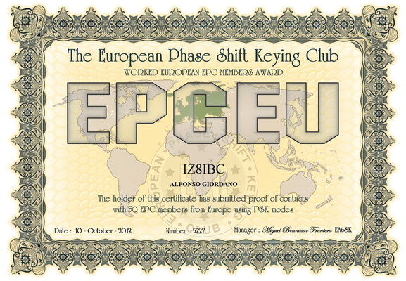 Worked European EPC Members AWARD 50