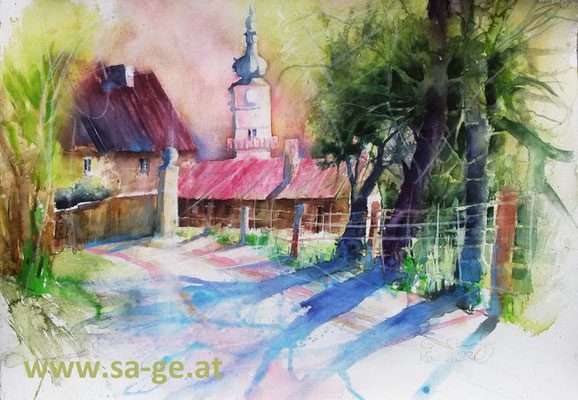 Schloßstraße in Wolfsberg, 76x54cm, 2023/03