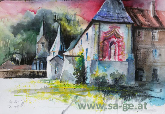 Stift Griffen, 56x36cm, 2019/01