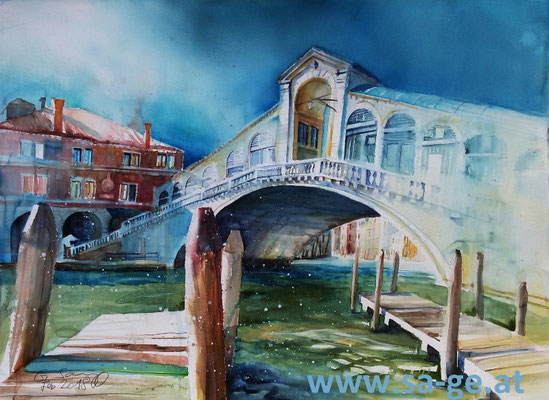 Ponte di Rialto - Venedig, 76x56cm, 2018/02 -X-