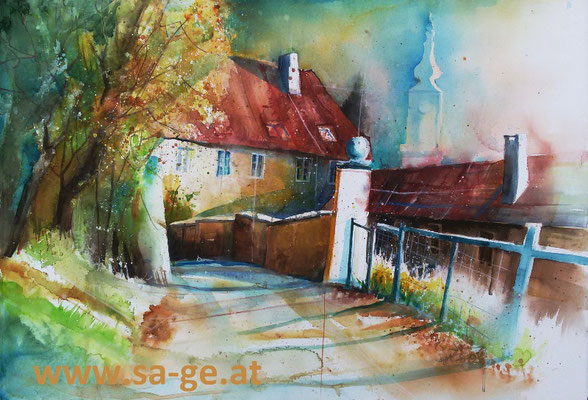 Auf der Schlßstarsse in Wolfsberg, 75x52cm, 2019/09