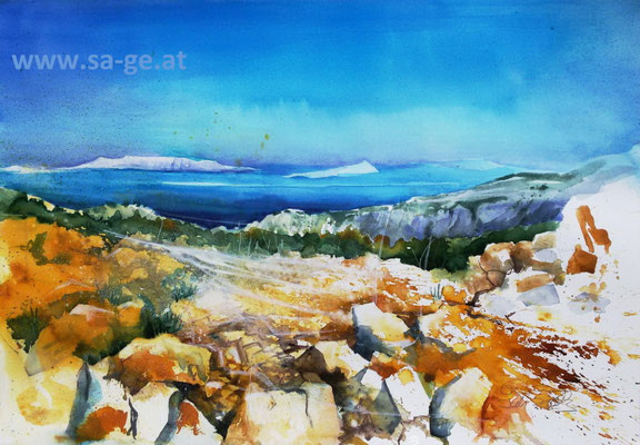 Blick auf Rab, 56x39 cm, 2023/07