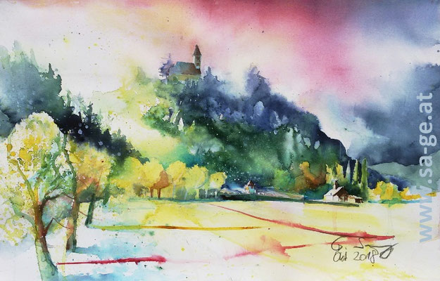 Micheldorf, 56x36cm, 2018/10 -X-