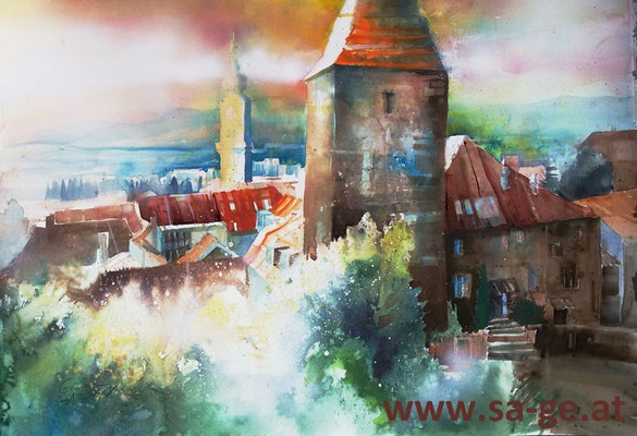 Reckturm Wolfsberg, 75x52cm, 2019/09