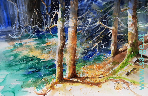 Am Weißenfelser See II, 56x36cm, 2018/12