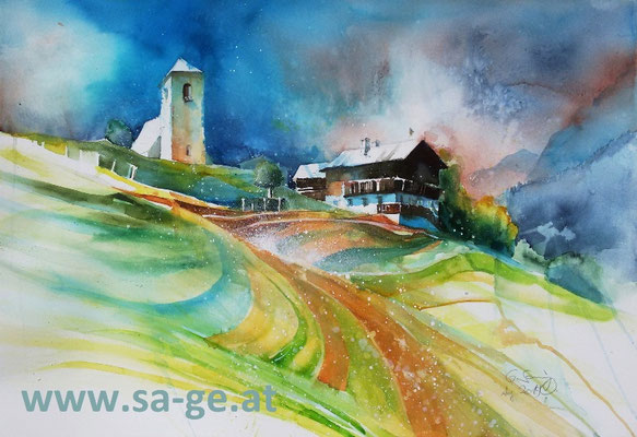 Mesnerhof in Matrei - 75x52cm, 2019/08