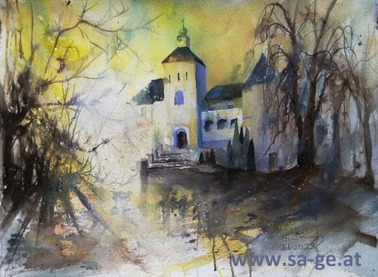 Schloss Thürn / Lavanttal, 76x52cm, 2022/02