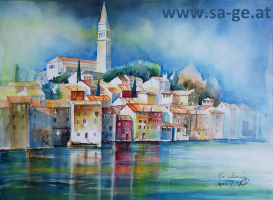 Rovinj - Valdibora, 76x56cm, 2017  -X-