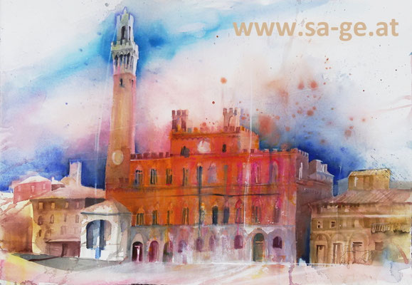 Siena Palazzo Pubblico, 76x52cm, 2025/08