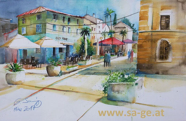 Poreč - Old Time Bar, 56x36cm, 2017