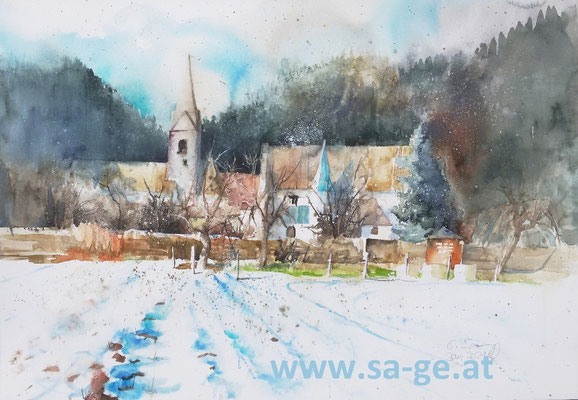 Stift Griffen - Winter, 75x52cm, 2021/01 -X-