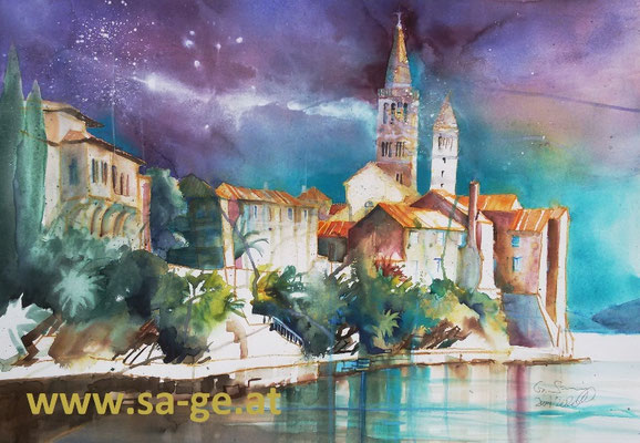 Rab- Blick vom Srand Sveti Ivan, 75x52cm, 2020/04