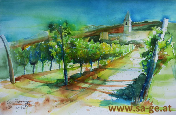 Hrastovlje, 56x36cm, 2016