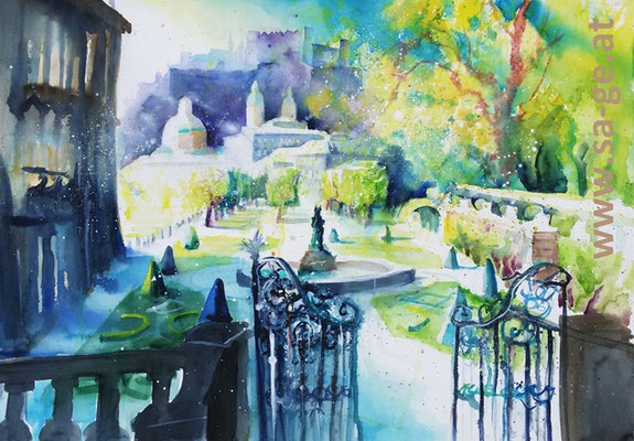 Mirabellgarten - Salzburg - 75x52cm, 2019/05