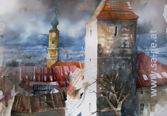 Wolfsberg Reckturm IV 75x52cm, 2021/02