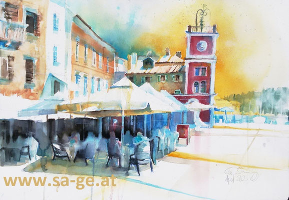 Rovinj-Trg Maršala Tita, 75x52cm, 2020/04