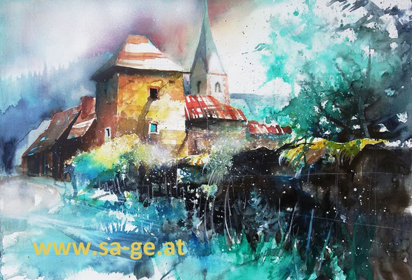 Stift Griffen, 75x52cm, 2020/02