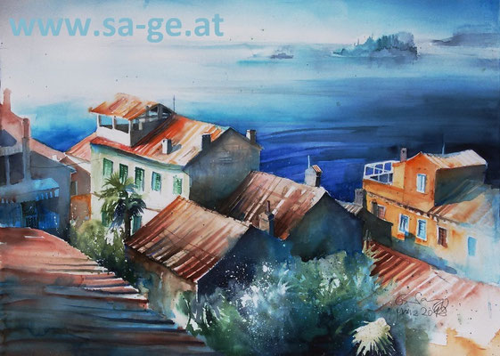 Rovinj - Blick vom Uspon Francesce Bodi, 76x56cm, 2018/03