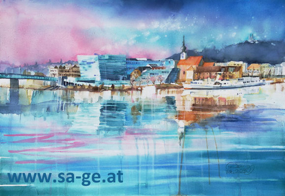 Linz -Donauufer -Ars Electronica Center - 76x52xm, 2025/03