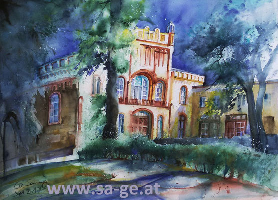 Alte Reitschule - Schloss Wolfsberg, 76x56cm, 2017/09