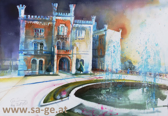 Schloss Miramare - 75x52cm, 2019/08