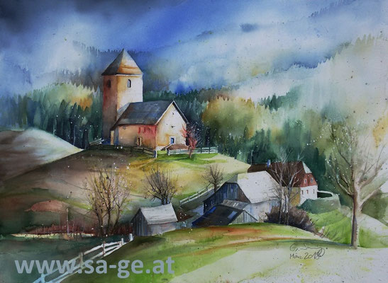 Sommerau, 76x56cm, 2018/03 -X-