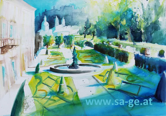 Mirabellgarten Salzburg II - 75x52cm, 2019/05