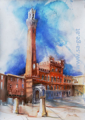 Siena - Palazzo Publicco, 54x76cm, 2022/06