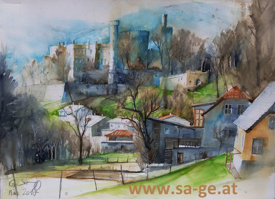 Wolfsberg, Schoßbachstraße, 76x56cm, 2017