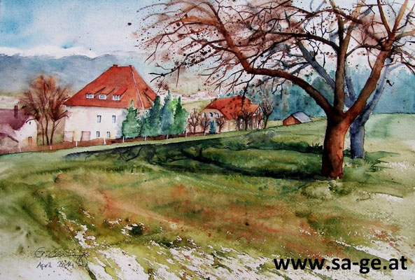 Schloß Silberberg - St. Johann im Lavanttal 56x36cm, 2014* -X-